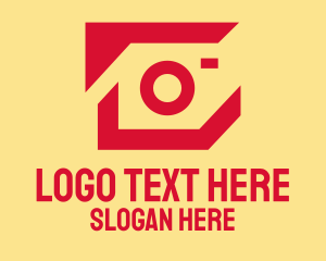 Video - Red Modern Photographer logo design