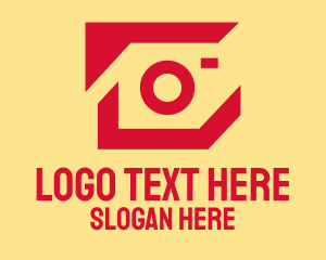 Youtube Vlogger - Red Modern Photographer logo design