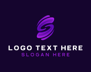 Advertisement - Digital Vortex Letter S logo design