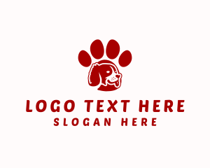 Pet Care - Dog Paw Veterinary logo design