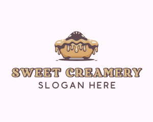 Baked Caramel Pie logo design