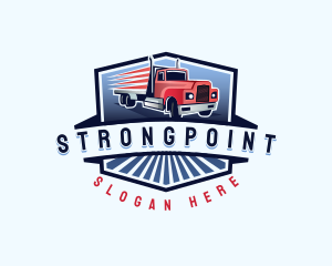 Trucking Cargo Courier Logo