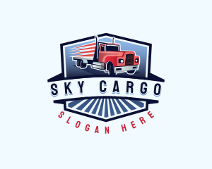 Trucking Cargo Courier logo design