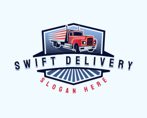 Trucking Cargo Courier logo design