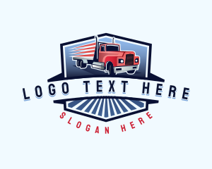 Trucking Cargo Courier Logo