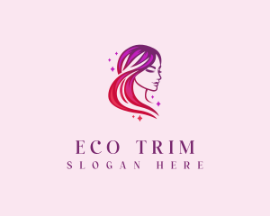 Hair Stylist Woman logo design