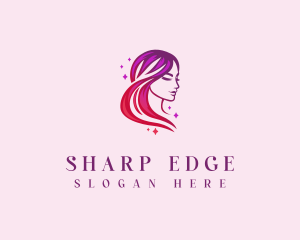 Hair Stylist Woman logo design