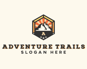 Outdoor Mountain Peak logo design