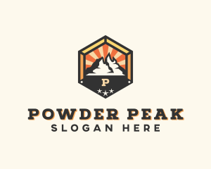 Outdoor Mountain Peak logo design