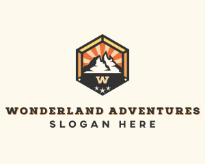 Outdoor Mountain Peak logo design