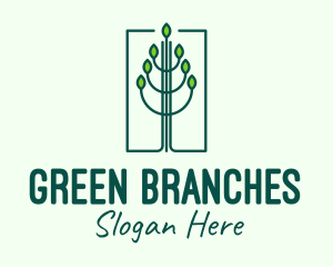 Branches - Green Environmental Forest logo design