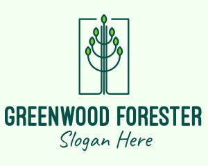 Green Environmental Forest logo design