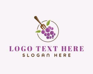 Grapes - Grape Fruit Meal logo design