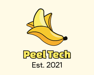 Peel - Banana Fruit Peel logo design