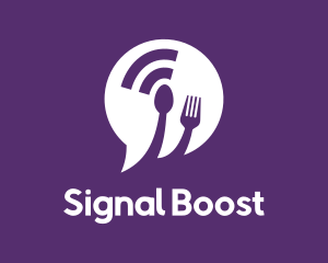 Chat Spoon Fork Signal logo design