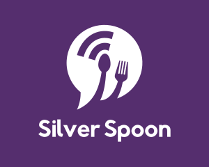 Chat Spoon Fork Signal logo design