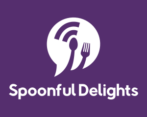 Chat Spoon Fork Signal logo design