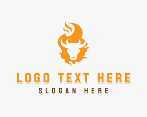 Steak - Fire Beef Steakhouse logo design