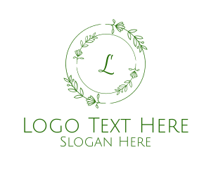 Nature - Floral Natural Wreath logo design