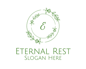 Mortuary - Floral Natural Wreath logo design