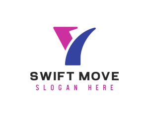 Move - Purple Letter Y logo design