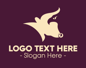 Silhouette - Eagle Bull Animal logo design