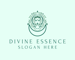 Divine - Nature Goddess Moon logo design