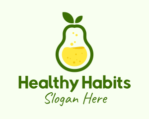 Healthy Pear Juice logo design