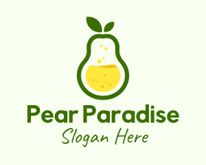 Healthy Pear Juice logo design