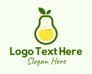 Healthy Drink - Healthy Pear Juice logo design
