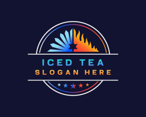 Ice Fire Temperature logo design