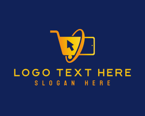 Mobile - Online Shopping Cart logo design