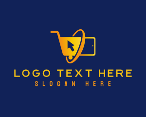 Smart Phone - Online Shopping Cart logo design