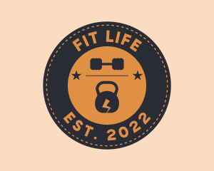 Fitness Gym  Dumbbell logo design