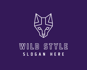 Geometric Wild Cat logo design