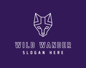 Geometric Wild Cat logo design