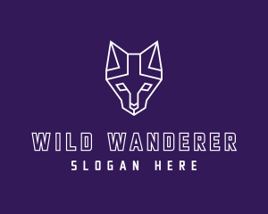 Geometric Wild Cat logo design