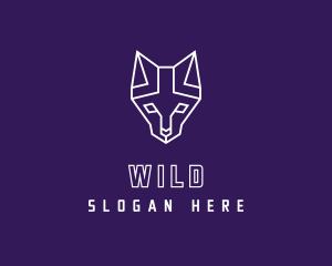 Geometric Wild Cat logo design