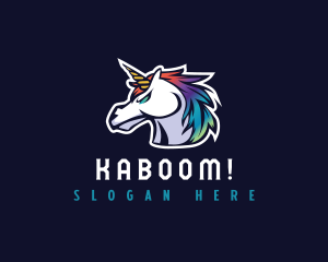 Mascot - Horse Unicorn Gaming logo design