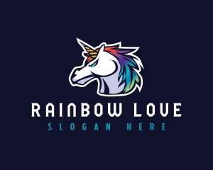 Horse Unicorn Gaming logo design