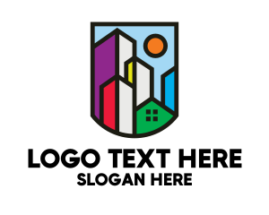 Stained Glass Skyline logo design