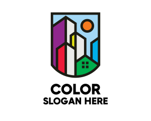 Stained Glass Skyline Logo