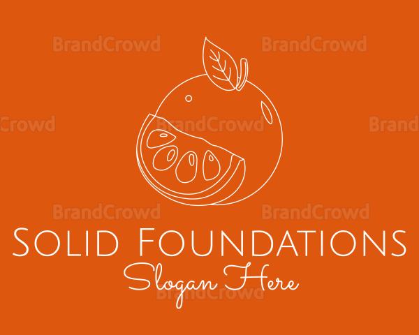 Fresh Orange Fruit Logo