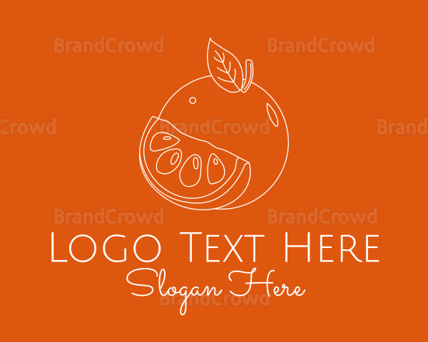 Fresh Orange Fruit Logo