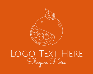 Minimalism - Fresh Orange Fruit logo design