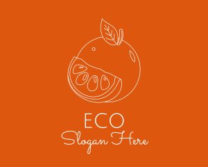 Fresh Orange Fruit Logo