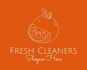 Fresh Orange Fruit logo design