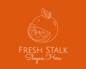 Fresh Orange Fruit logo design