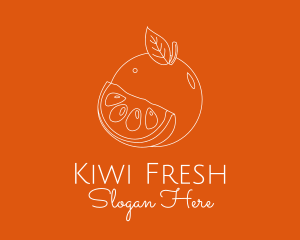 Fresh Orange Fruit logo design