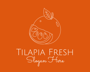 Fresh Orange Fruit logo design